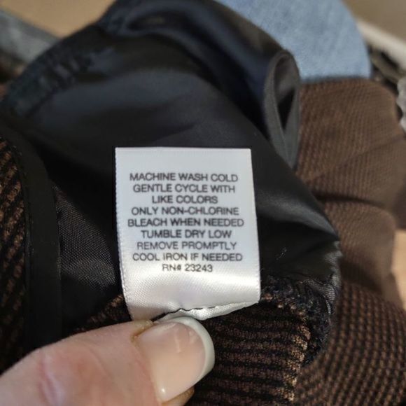 7th Avenue Design Studio New York & Company Brown Tweed Style Trousers Size 4P - Picture 9 of 9